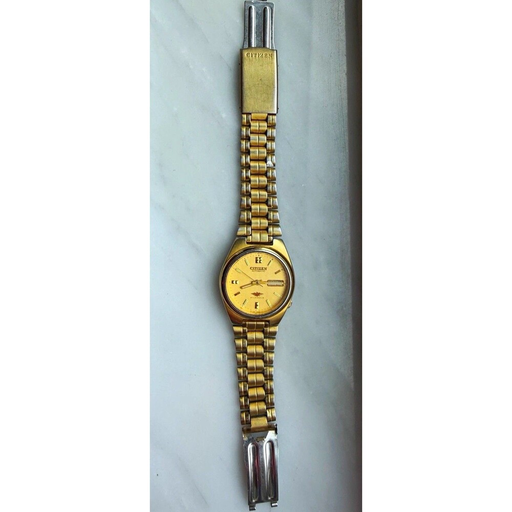 Citizen Automatic 21 Jewels Day/Date Gold Dial Two-Tone Stainless Bracelet